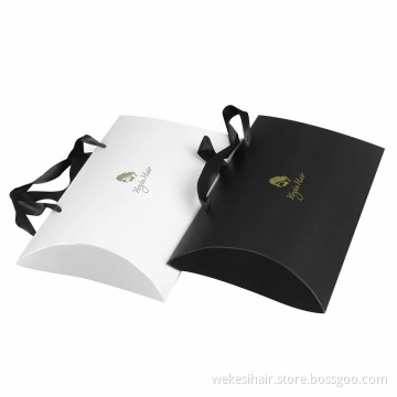 Trendy Products Packaging Pillow Shape Customized Design Printing Logo Gift Pillow Box Hair Extensions Package Box